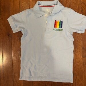 EUC French Toast Light Blue Polo with Crayon Embroidery
